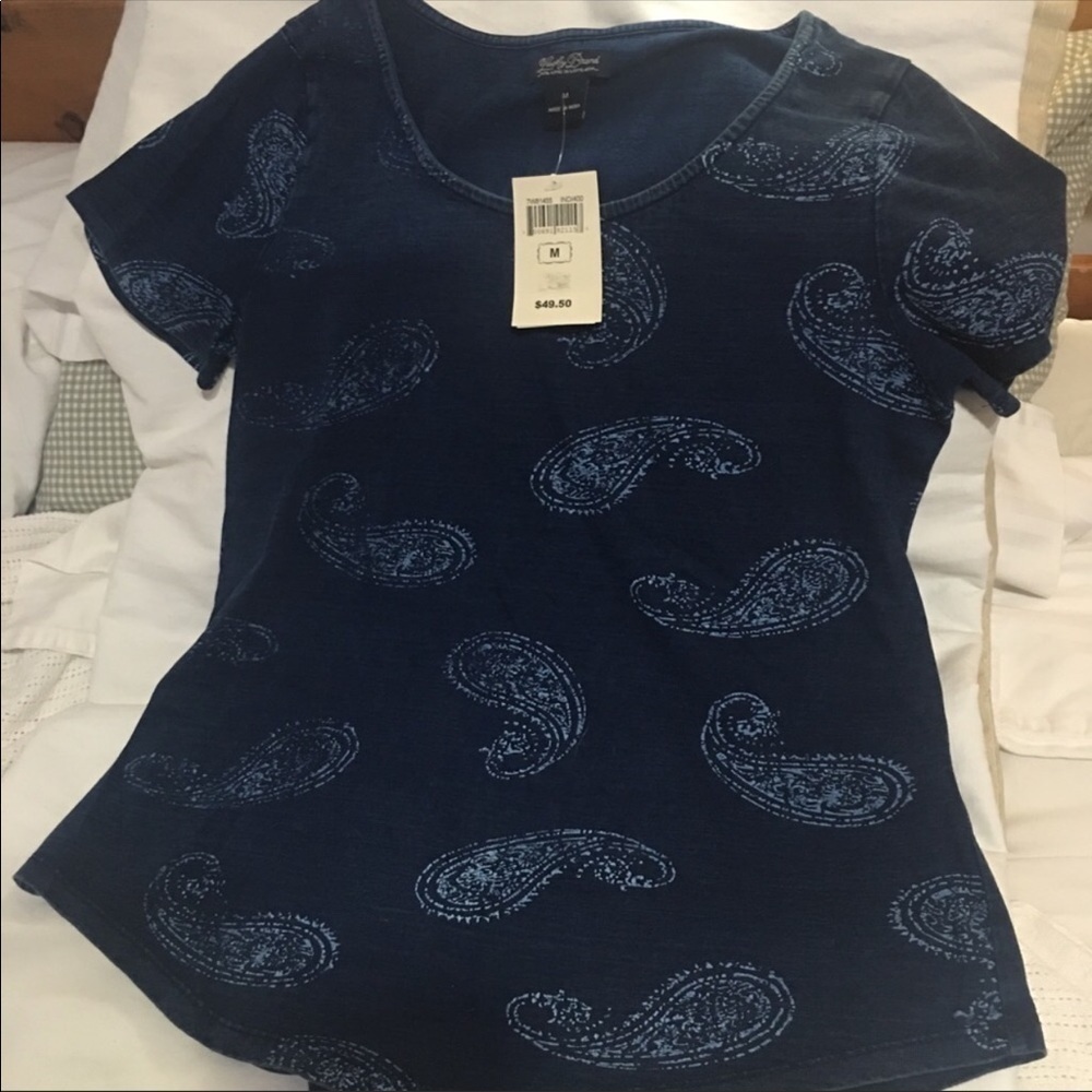 Lucky 🍀 Brand Navy with paisley print top - Picture 5 of 7